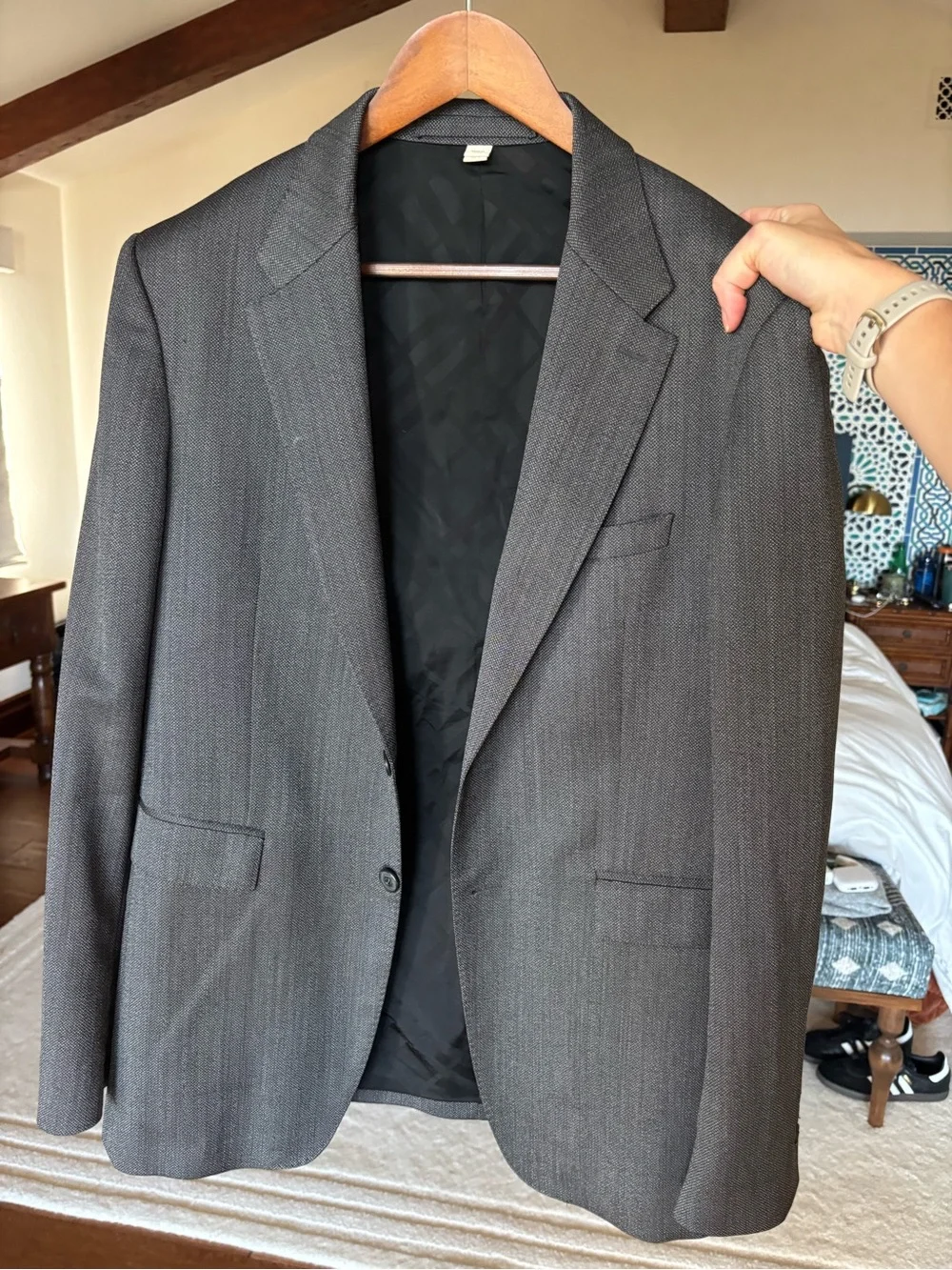 Burberry Gray Textured Men's Sport Coat